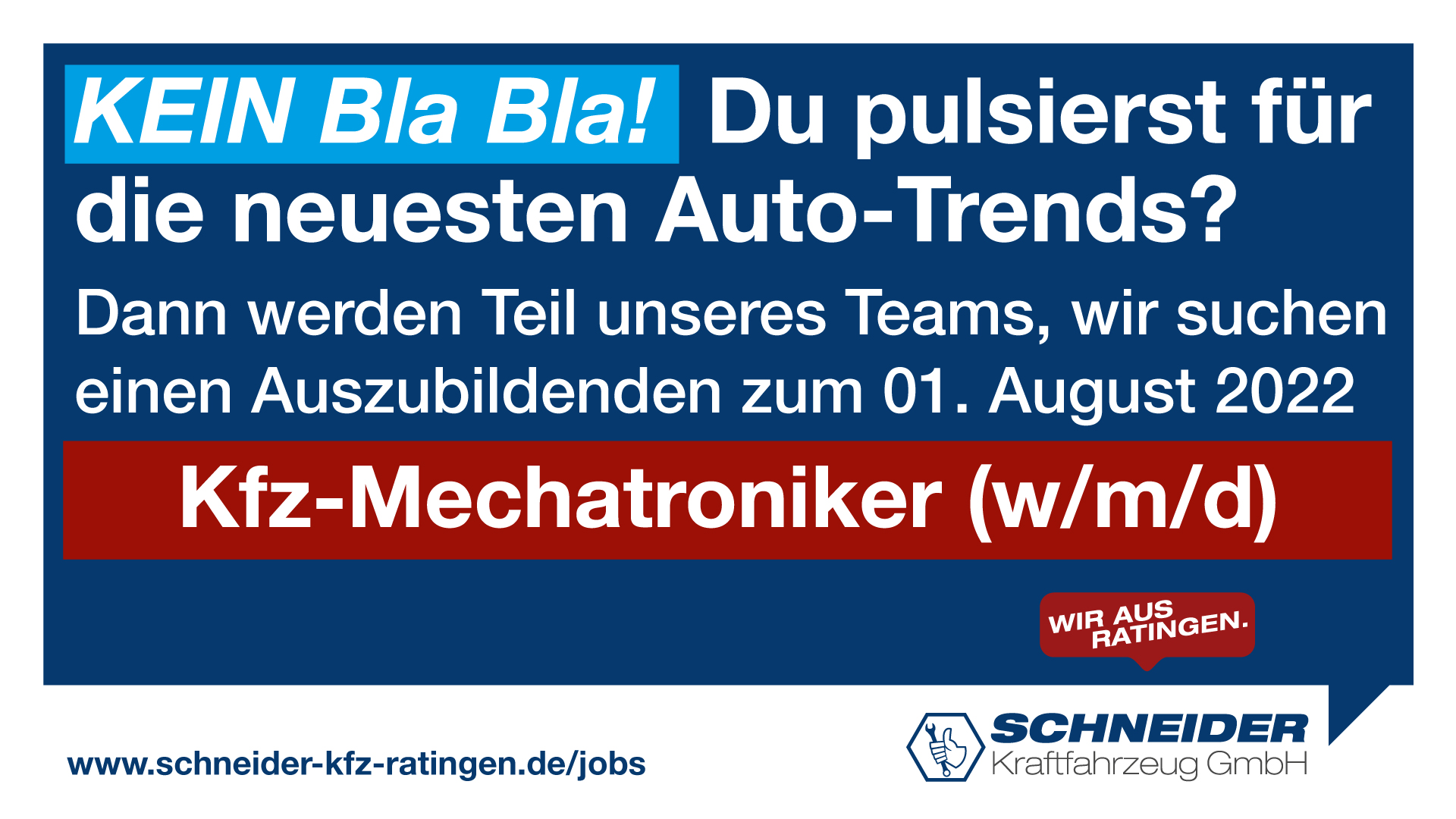 KFZ-Mechatroniker | Schneider Kraftfahrzeug GmbH - Ratingen